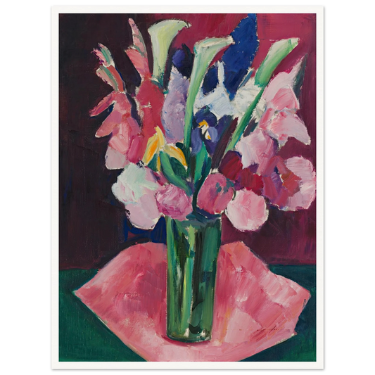 Flowers In A Vase Art Print | Marsden Hartley - Framed Poster - 30x40 cm / 12x16″ - Black frame