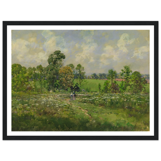 Flowery Meadow (1910) Art Print | William Henry Holmes - Framed Poster - 30x40 cm / 12x16″ - Black frame