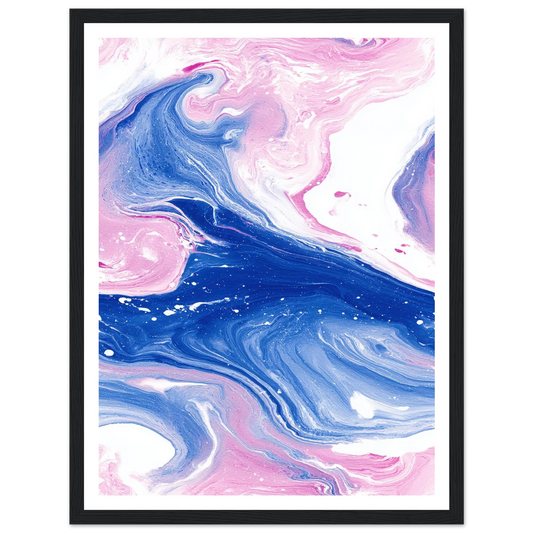 Fluid Lace Veil - Framed Poster - 30x40 cm / 12x16″ - Black frame