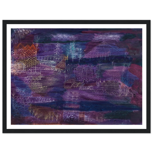 Flussbaulandschaft (1924) Art Print | Paul Klee - Framed Poster - 30x40 cm / 12x16″ - Black frame
