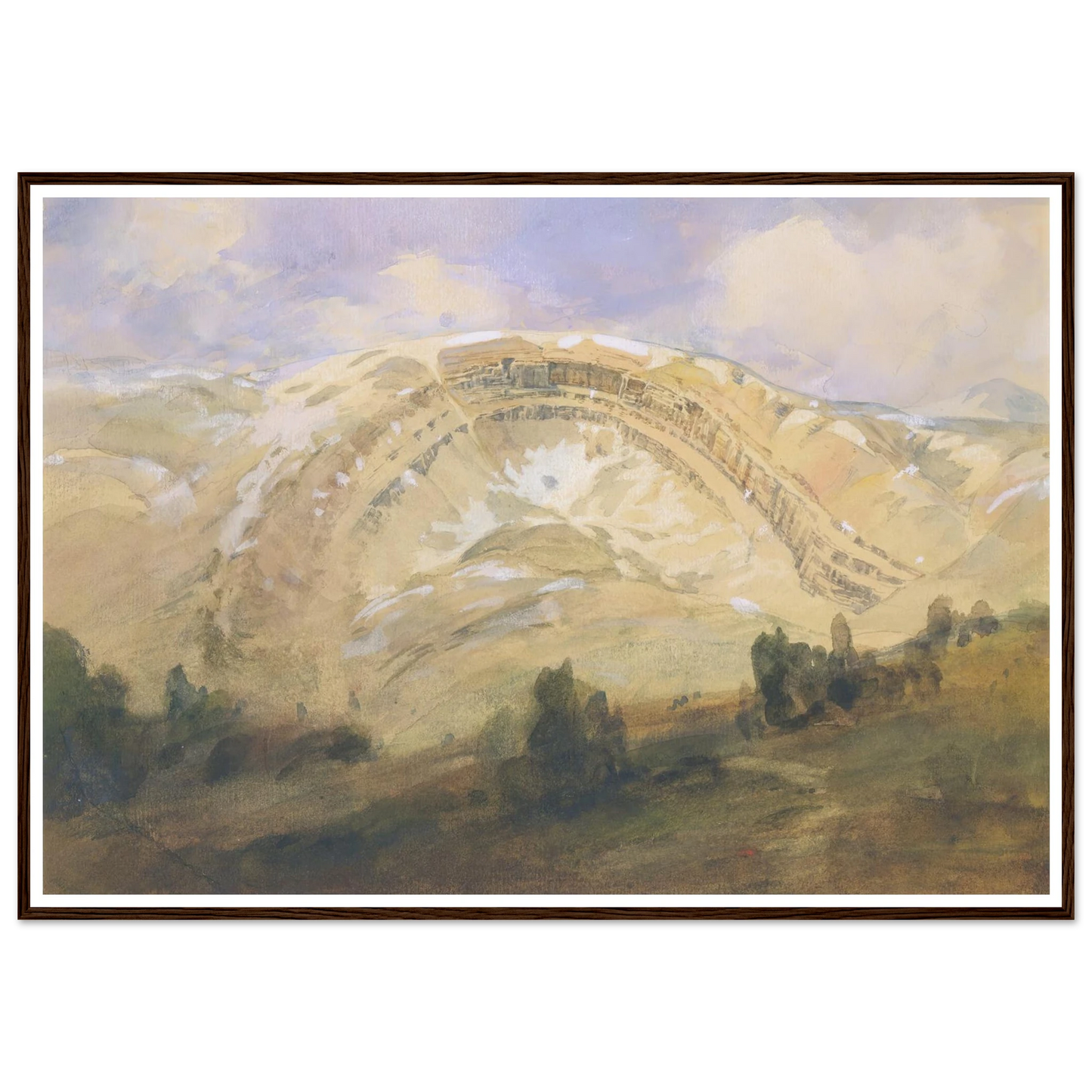 Folded Strata, A Great Geological Arch, Colorado (1874) Art Print | William Henry Holmes - Framed Poster - 30x40 cm / 12x16″ - Black frame