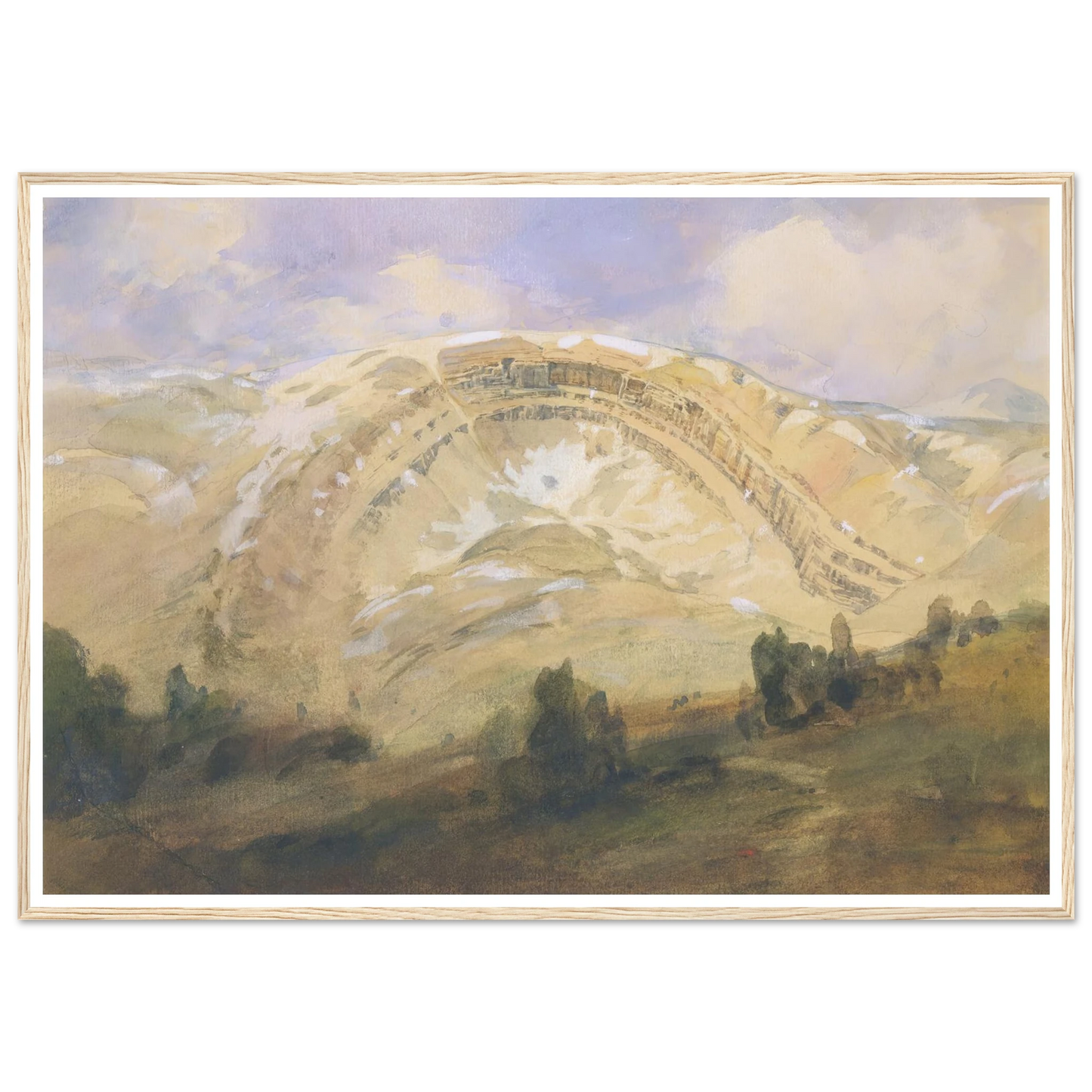 Folded Strata, A Great Geological Arch, Colorado (1874) Art Print | William Henry Holmes - Framed Poster - 30x40 cm / 12x16″ - Black frame