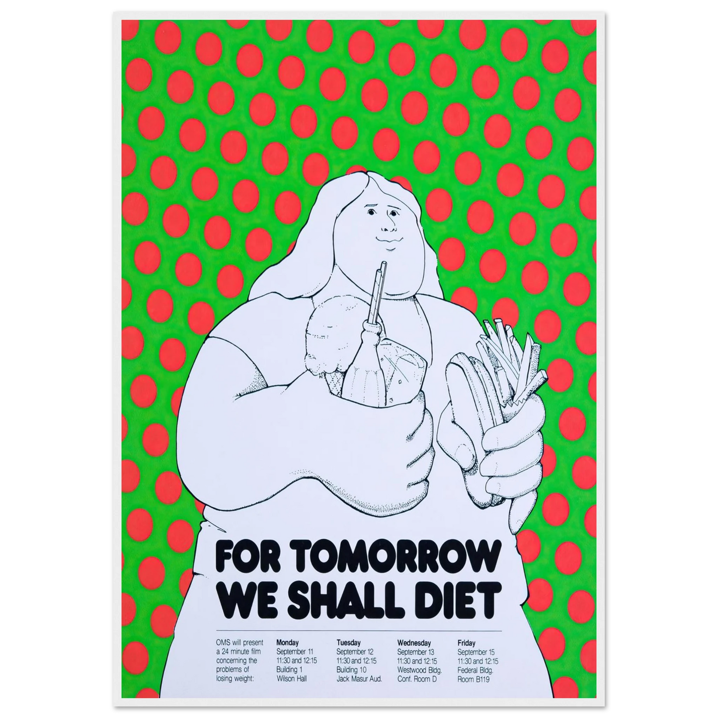 For tomorrow we shall diet Art Print | National Institutes of Health - Framed Poster - 30x40 cm / 12x16″ - Black frame