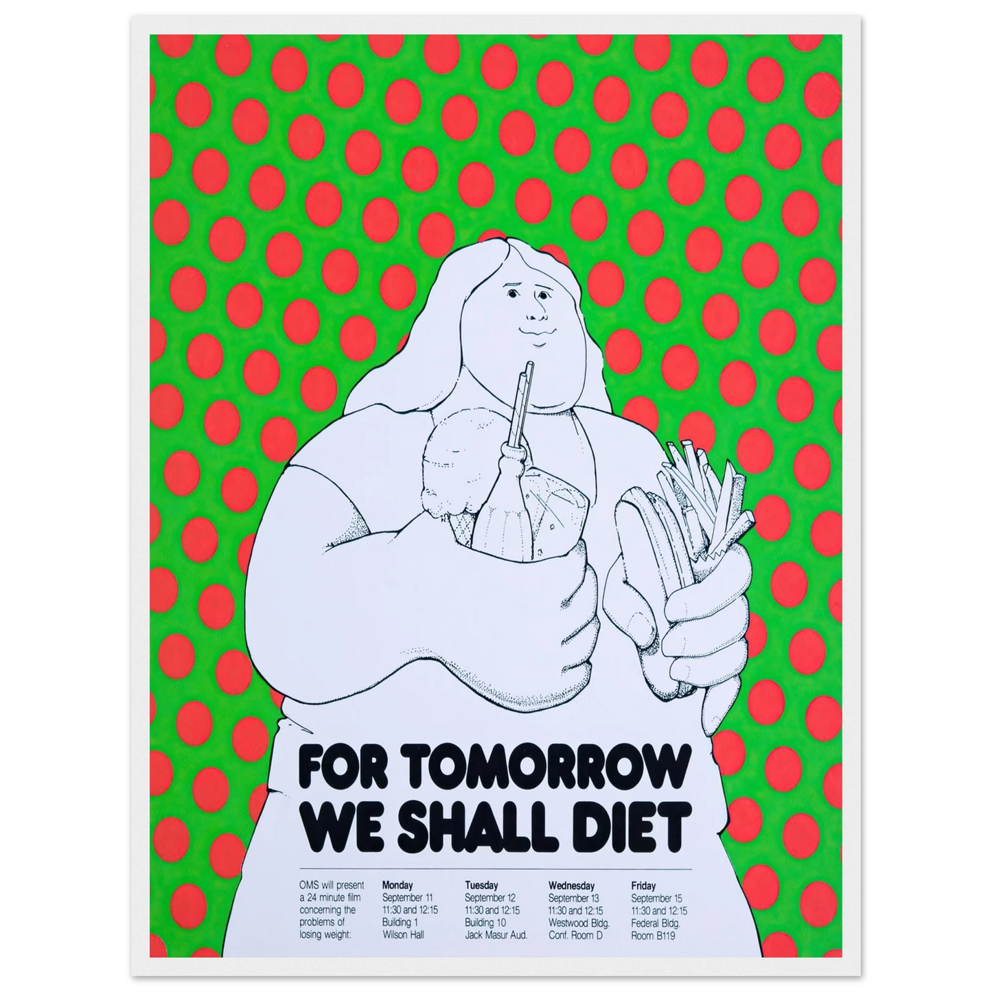 For tomorrow we shall diet Art Print | National Institutes of Health - Framed Poster - 30x40 cm / 12x16″ - Black frame