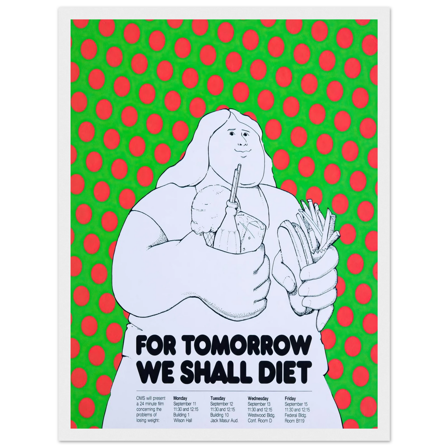 For tomorrow we shall diet Art Print | National Institutes of Health - Framed Poster - 30x40 cm / 12x16″ - Black frame