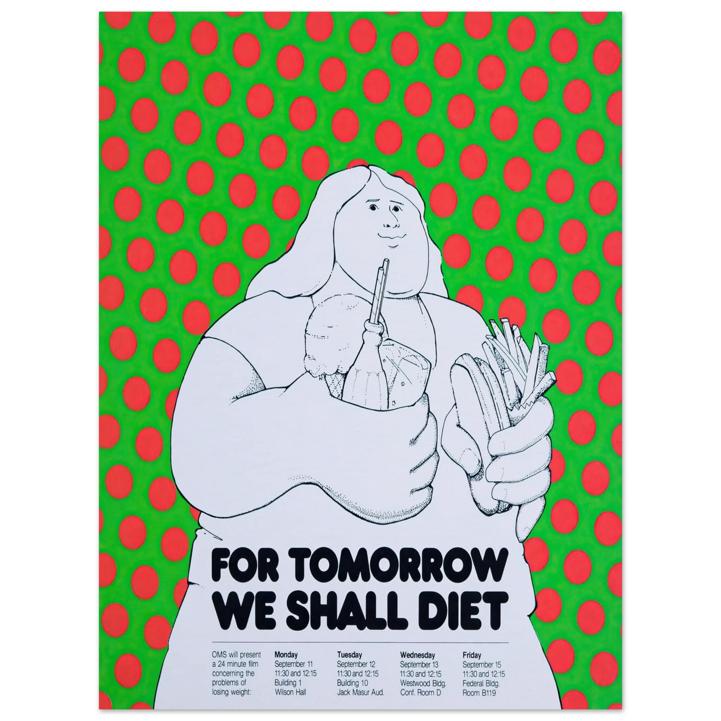 For tomorrow we shall diet Art Print | National Institutes of Health - Framed Poster - 30x40 cm / 12x16″ - Black frame
