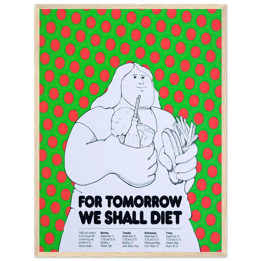 For tomorrow we shall diet Art Print | National Institutes of Health - Framed Poster - 30x40 cm / 12x16″ - Black frame