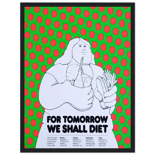 For tomorrow we shall diet Art Print | National Institutes of Health - Framed Poster - 30x40 cm / 12x16″ - Black frame