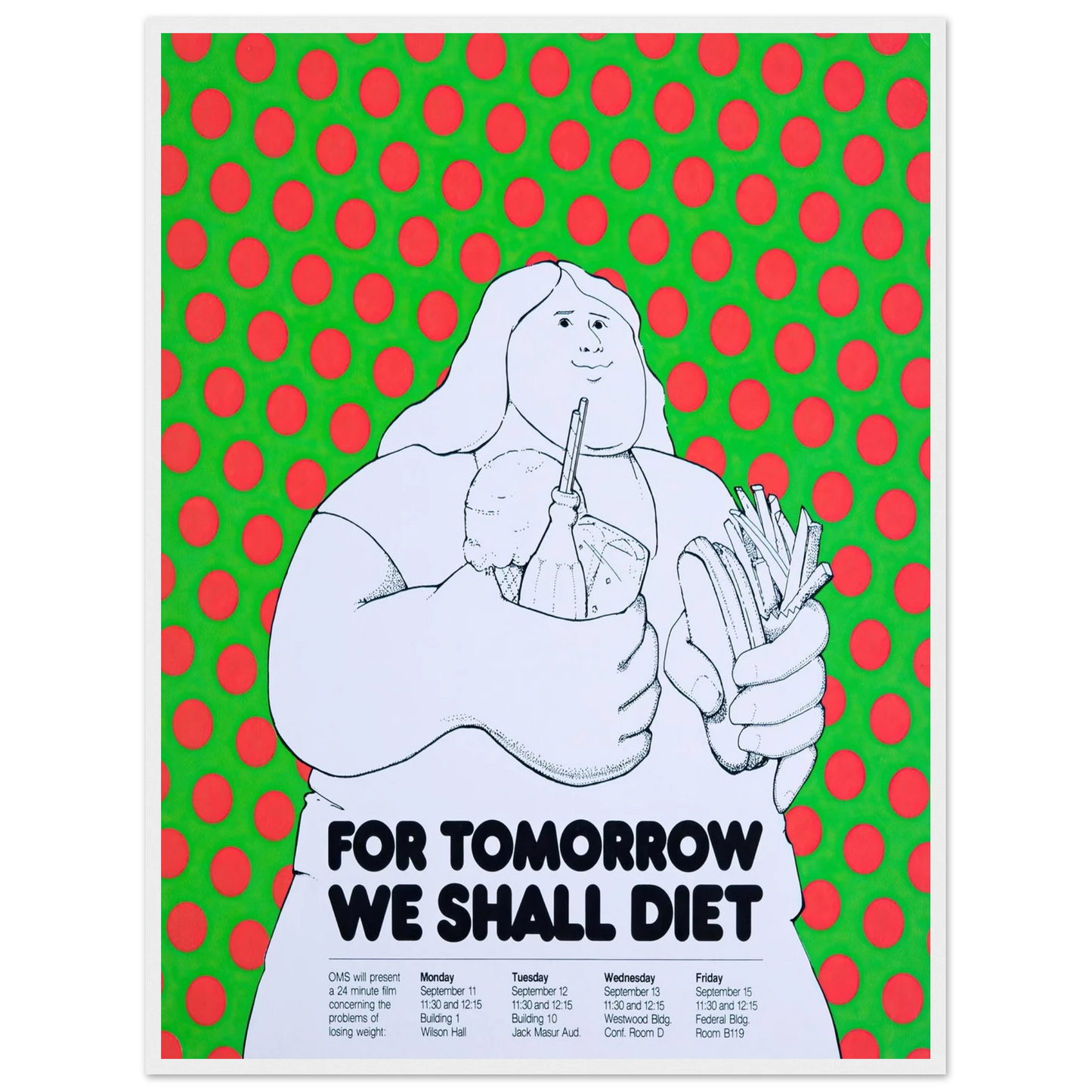 For tomorrow we shall diet Art Print | National Institutes of Health - Framed Poster - 30x40 cm / 12x16″ - Black frame