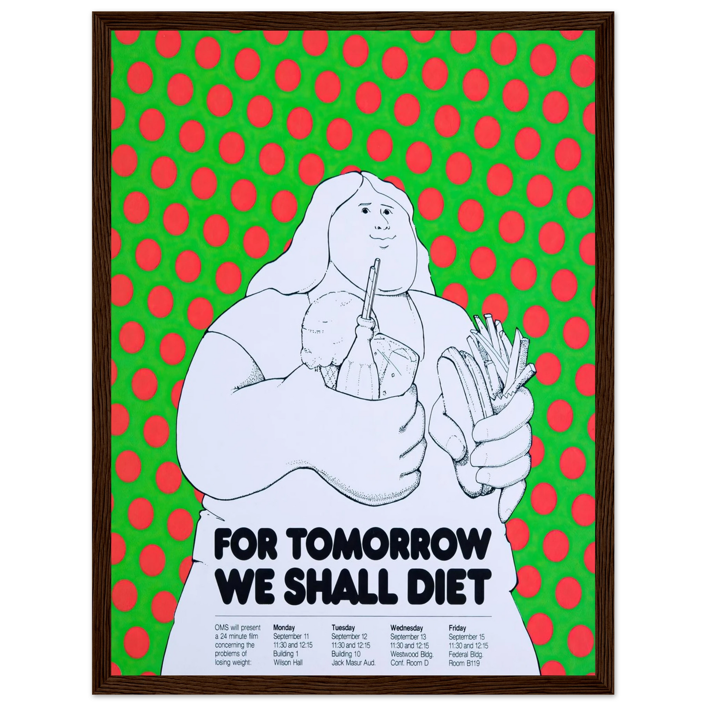 For tomorrow we shall diet Art Print | National Institutes of Health - Framed Poster - 30x40 cm / 12x16″ - Black frame