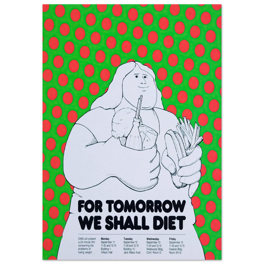 For tomorrow we shall diet Art Print | National Institutes of Health - Framed Poster - 30x40 cm / 12x16″ - Black frame