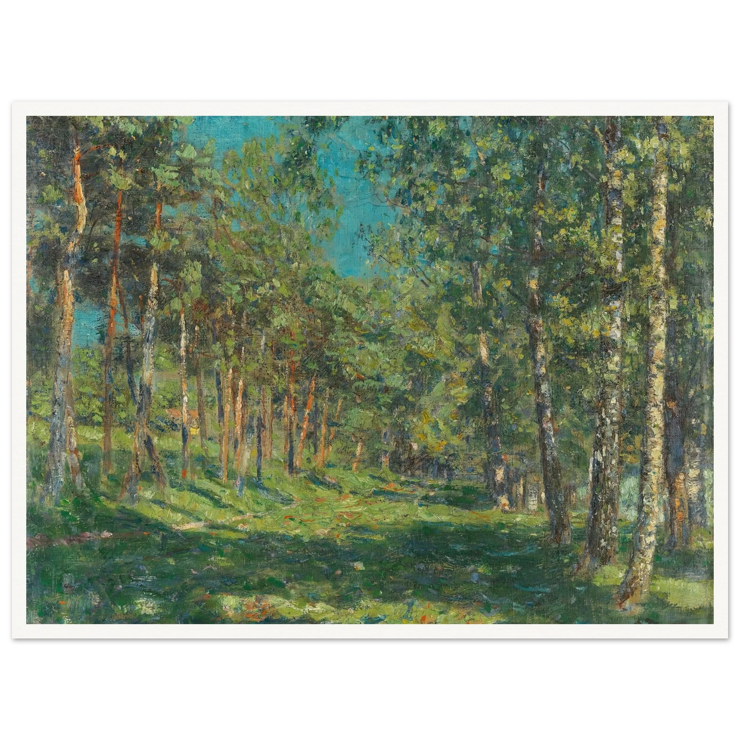 Forest (1900) Art Print | Christian Rohlfs - Framed Poster - 30x40 cm / 12x16″ - Black frame