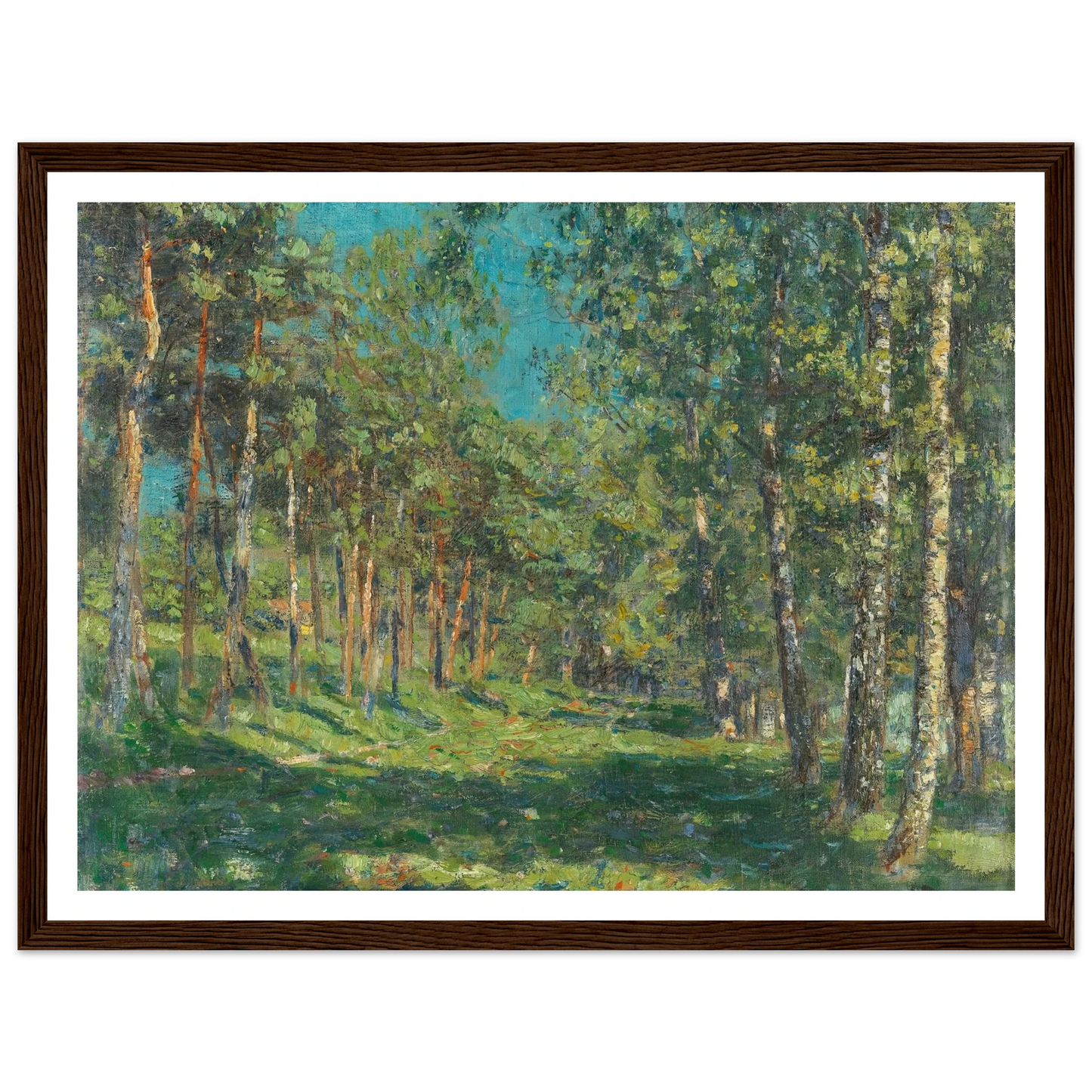 Forest (1900) Art Print | Christian Rohlfs - Framed Poster - 30x40 cm / 12x16″ - Black frame
