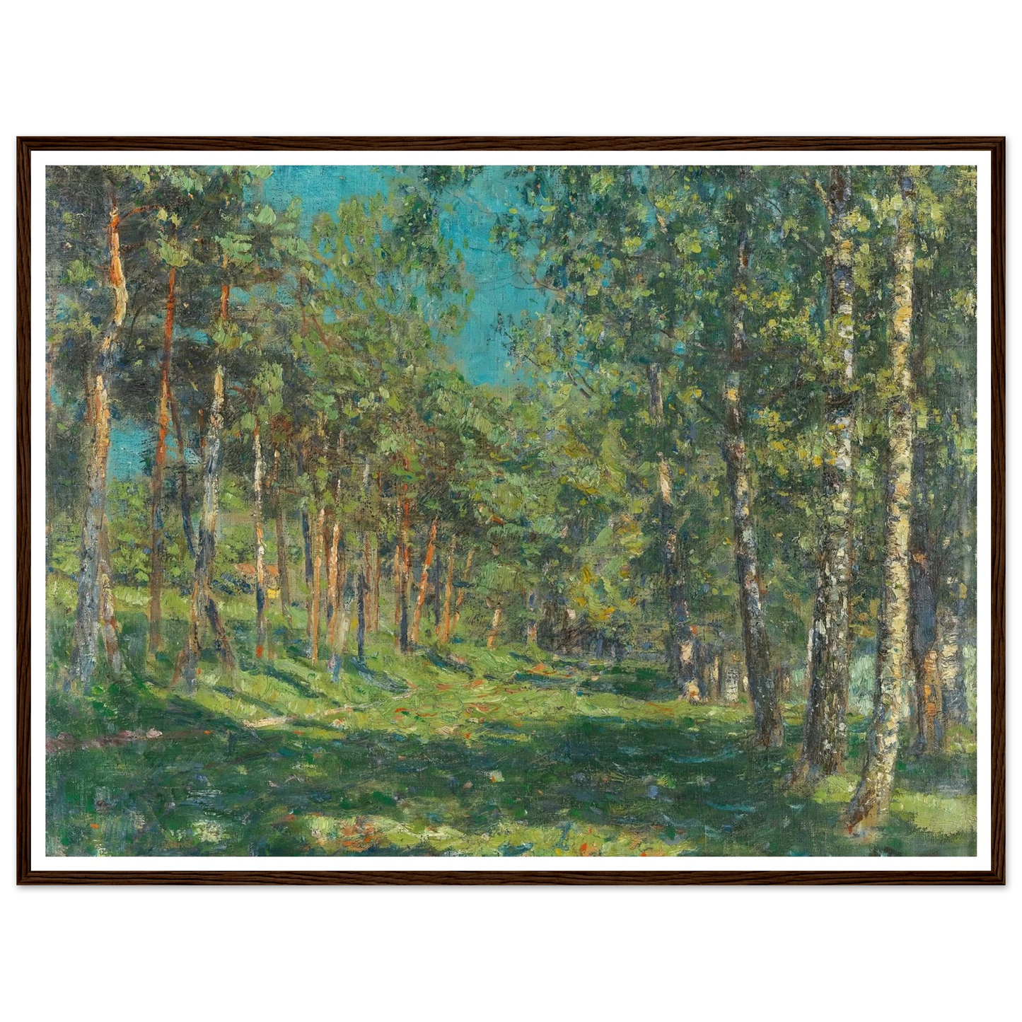 Forest (1900) Art Print | Christian Rohlfs - Framed Poster - 30x40 cm / 12x16″ - Black frame