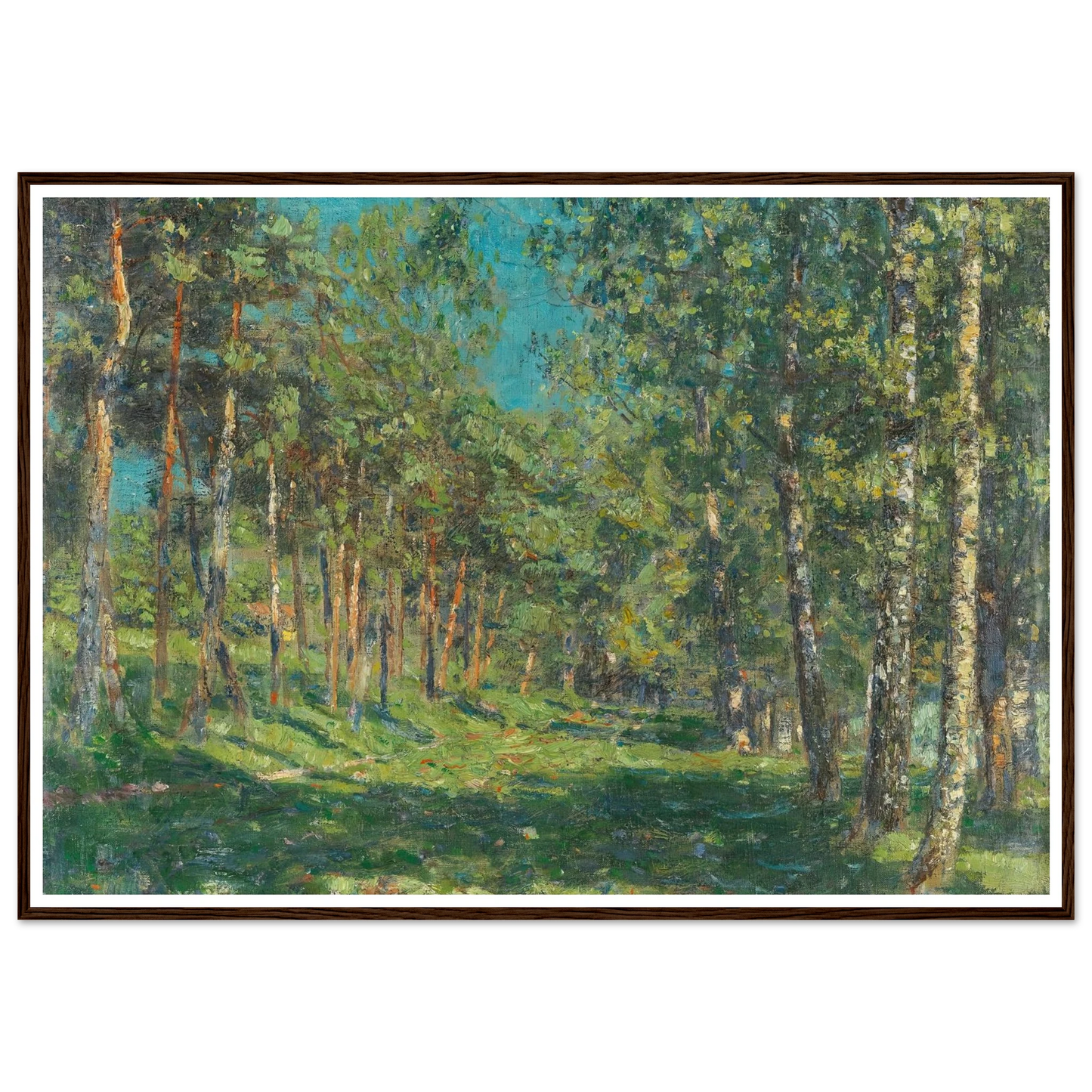 Forest (1900) Art Print | Christian Rohlfs - Framed Poster - 30x40 cm / 12x16″ - Black frame