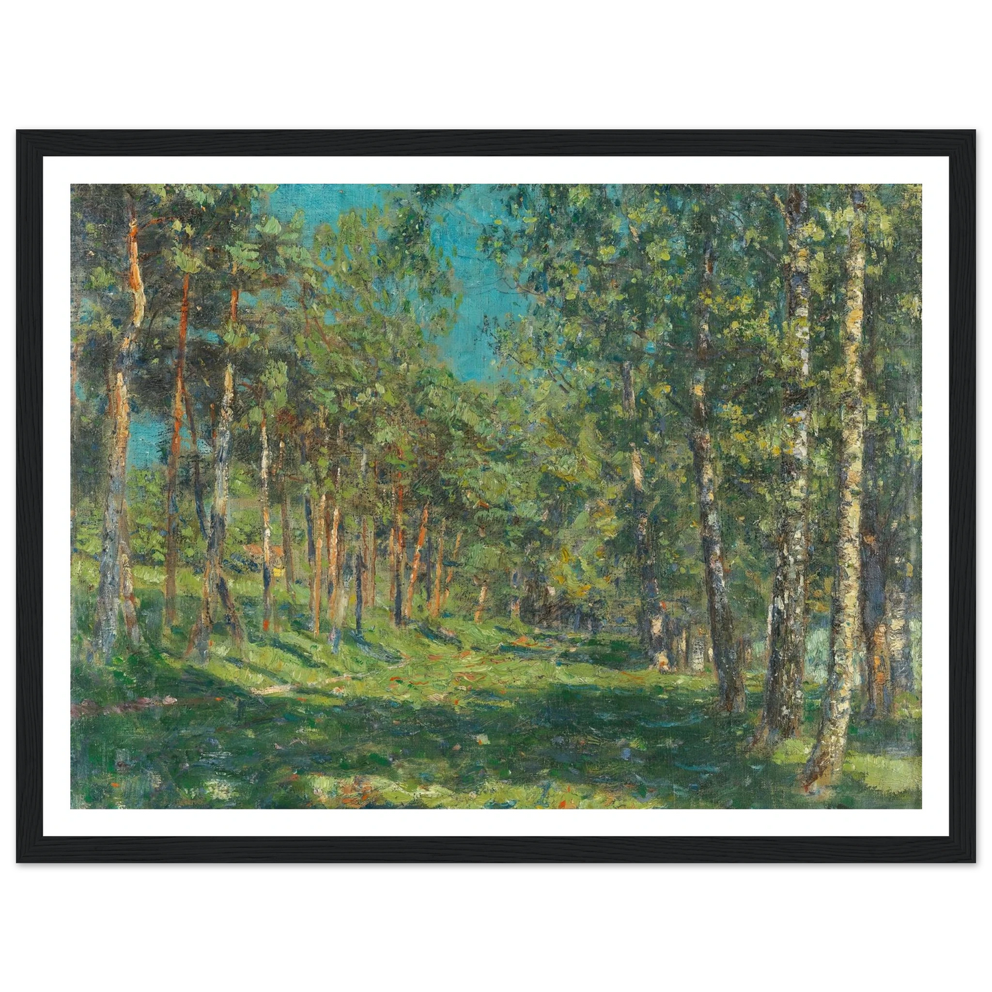 Forest (1900) Art Print | Christian Rohlfs - Framed Poster - 30x40 cm / 12x16″ - Black frame