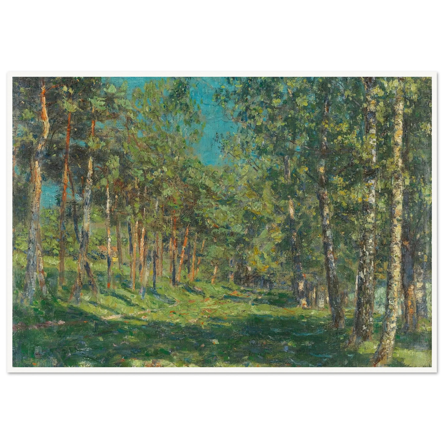 Forest (1900) Art Print | Christian Rohlfs - Framed Poster - 30x40 cm / 12x16″ - Black frame