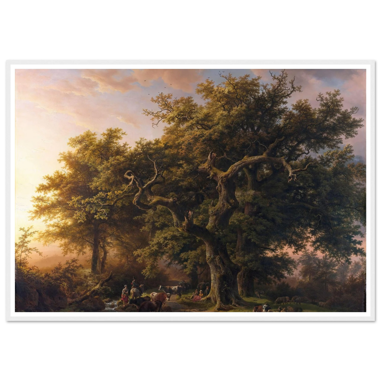 Forest Scene (1848) Art Print | Barend Cornelis Koekkoek - Framed Poster - 30x40 cm / 12x16″ - Black frame