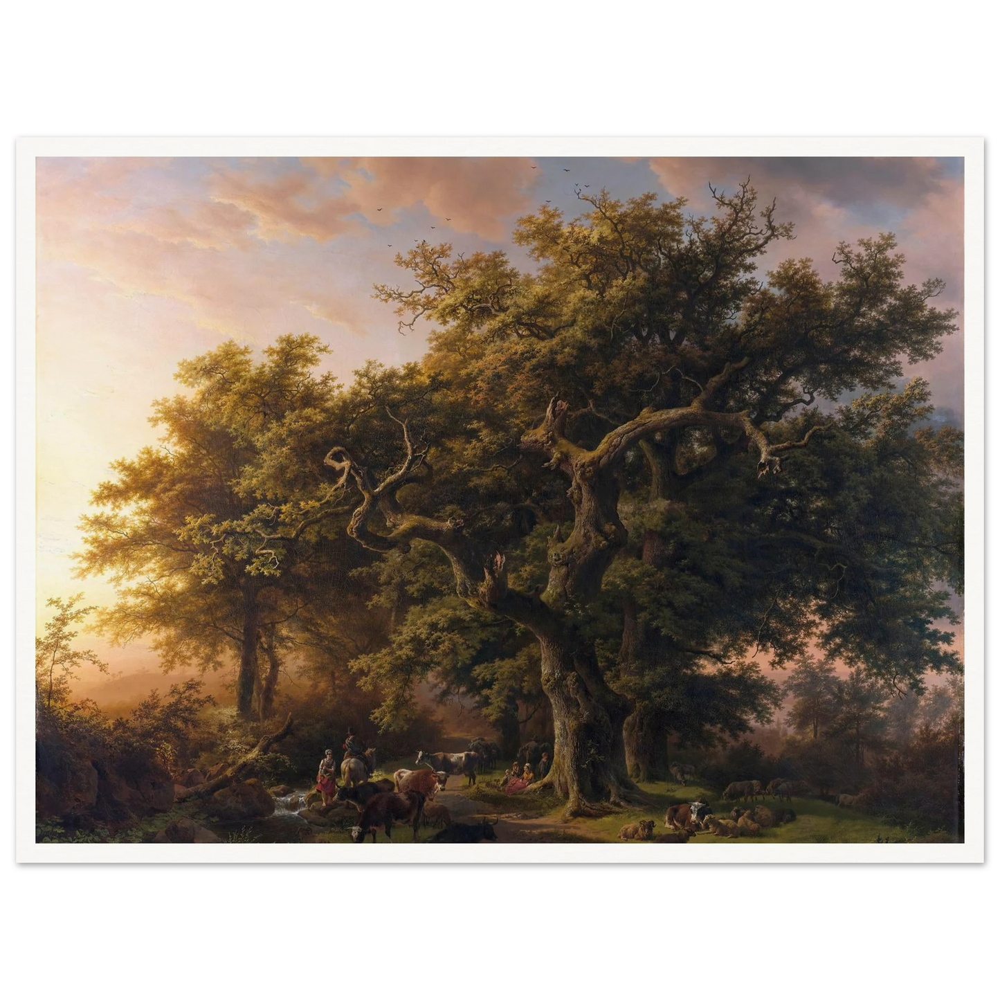Forest Scene (1848) Art Print | Barend Cornelis Koekkoek - Framed Poster - 30x40 cm / 12x16″ - Black frame