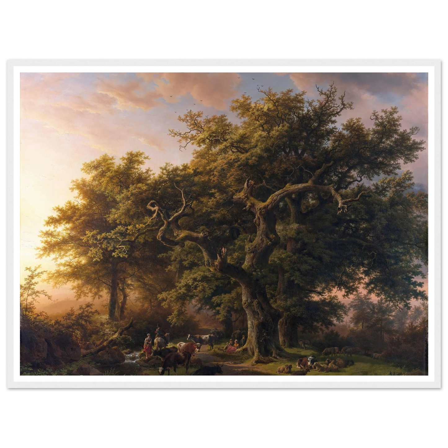 Forest Scene (1848) Art Print | Barend Cornelis Koekkoek - Framed Poster - 30x40 cm / 12x16″ - Black frame