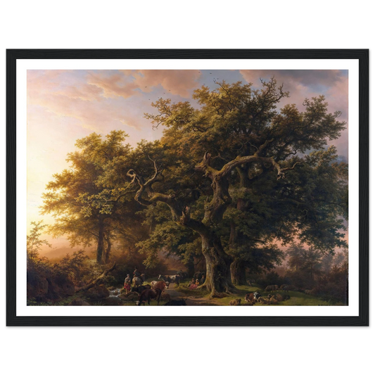 Forest Scene (1848) Art Print | Barend Cornelis Koekkoek - Framed Poster - 30x40 cm / 12x16″ - Black frame