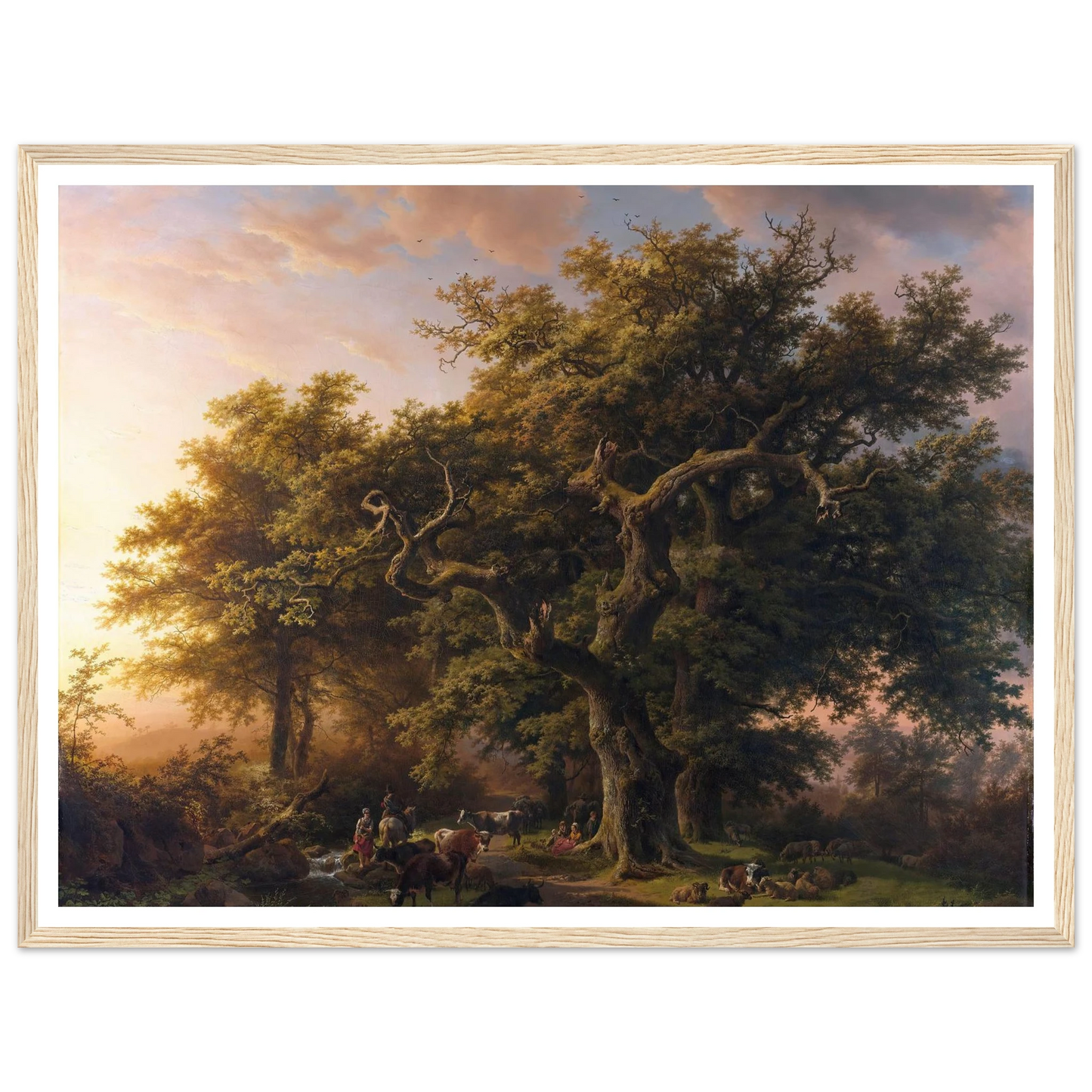 Forest Scene (1848) Art Print | Barend Cornelis Koekkoek - Framed Poster - 30x40 cm / 12x16″ - Black frame