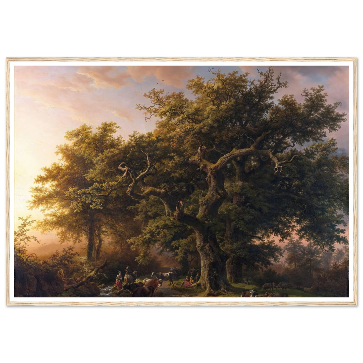 Forest Scene (1848) Art Print | Barend Cornelis Koekkoek - Framed Poster - 30x40 cm / 12x16″ - Black frame