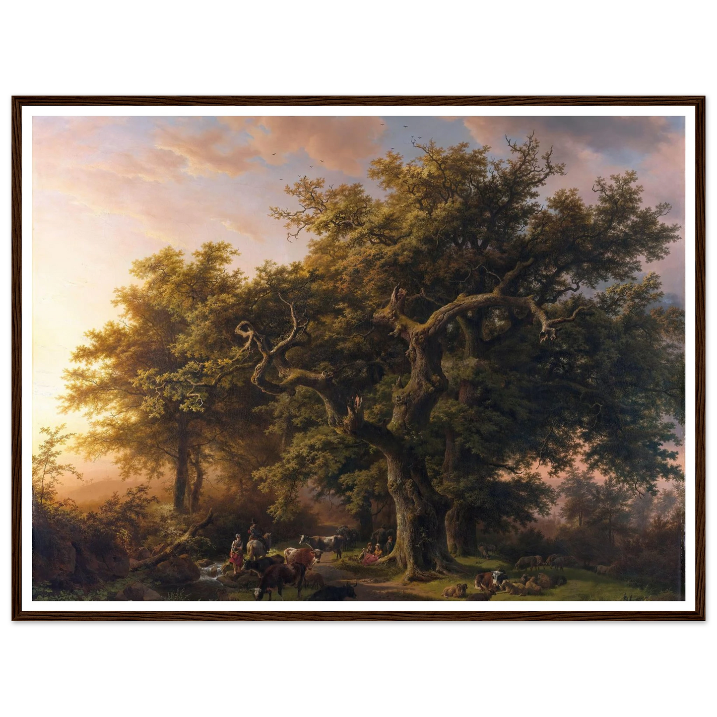 Forest Scene (1848) Art Print | Barend Cornelis Koekkoek - Framed Poster - 30x40 cm / 12x16″ - Black frame