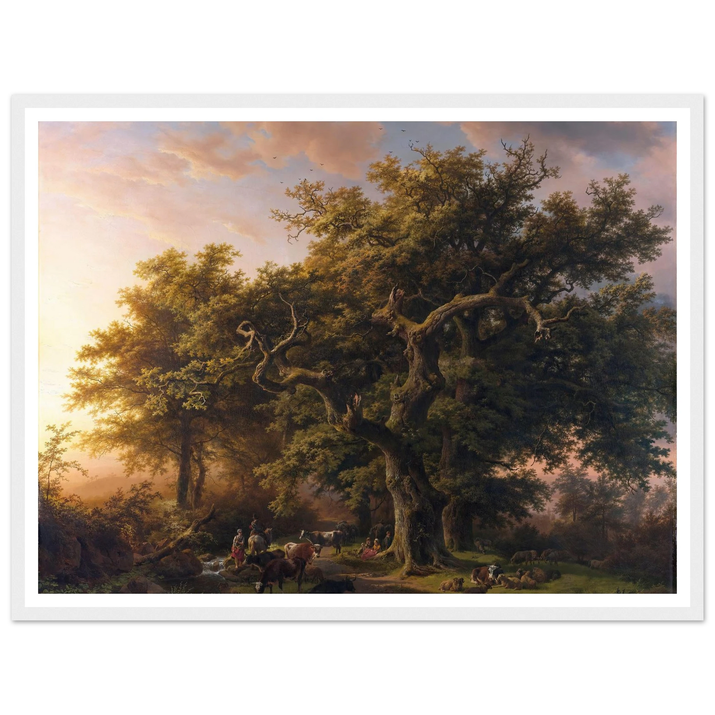 Forest Scene (1848) Art Print | Barend Cornelis Koekkoek - Framed Poster - 30x40 cm / 12x16″ - Black frame