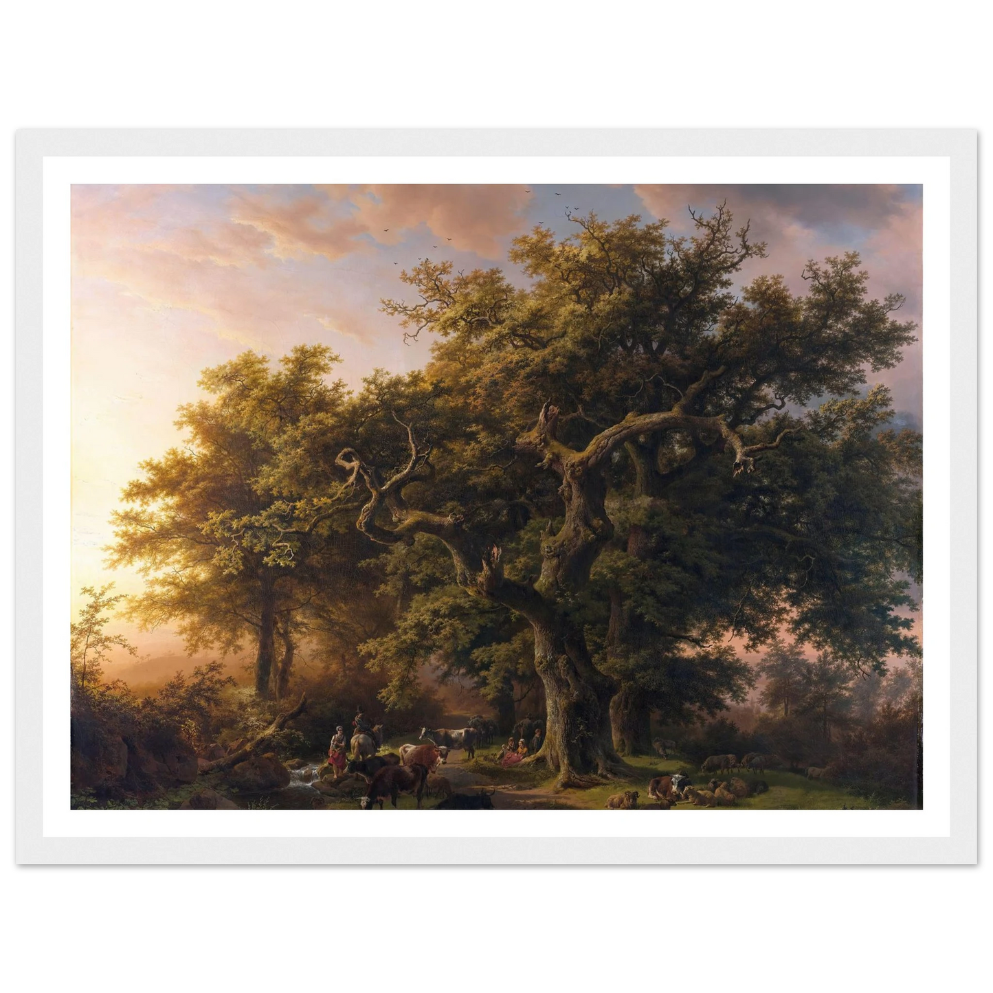 Forest Scene (1848) Art Print | Barend Cornelis Koekkoek - Framed Poster - 30x40 cm / 12x16″ - Black frame
