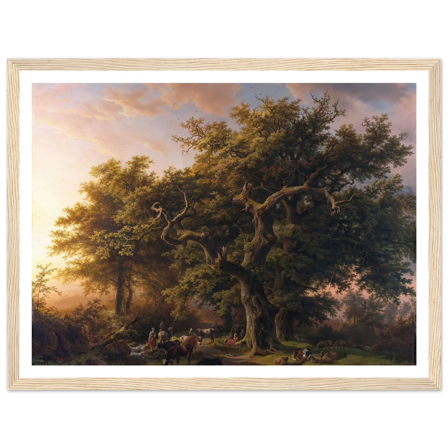 Forest Scene (1848) Art Print | Barend Cornelis Koekkoek - Framed Poster - 30x40 cm / 12x16″ - Black frame