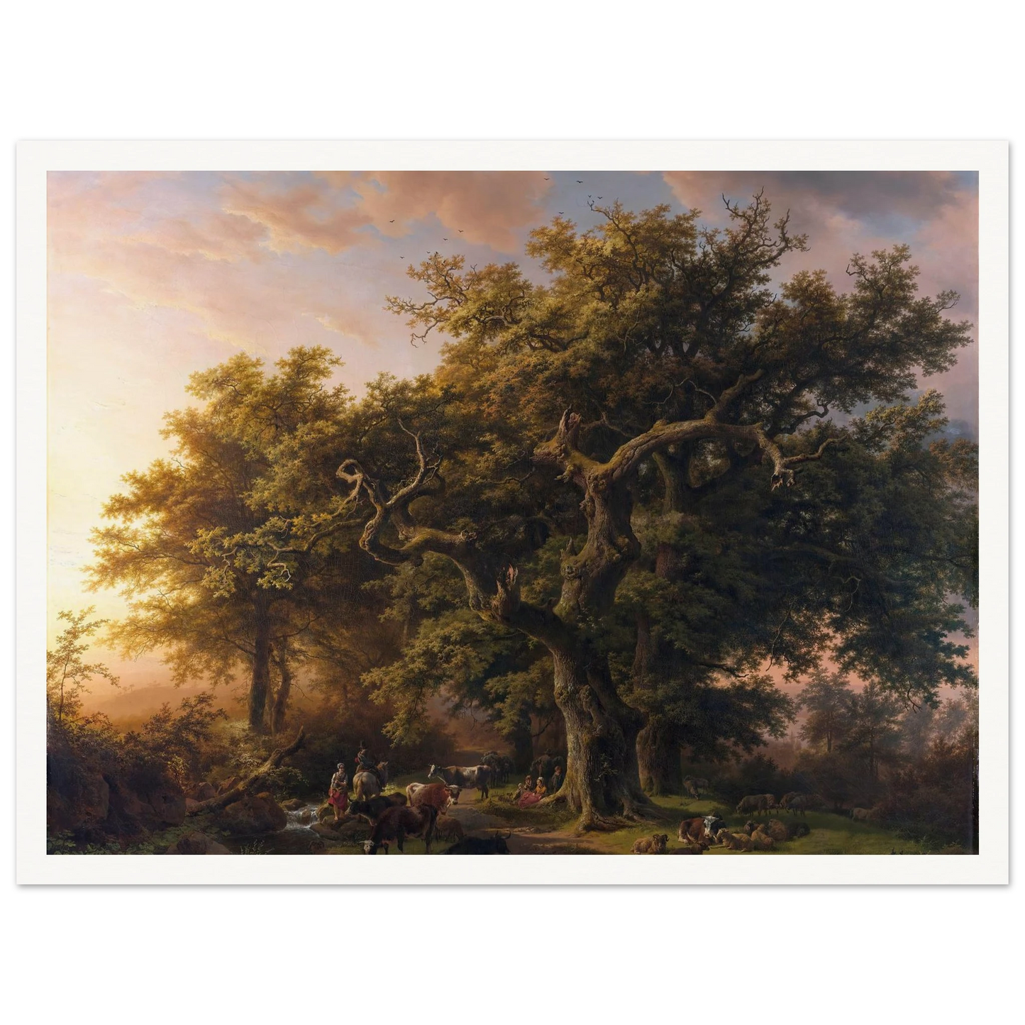 Forest Scene (1848) Art Print | Barend Cornelis Koekkoek - Framed Poster - 30x40 cm / 12x16″ - Black frame