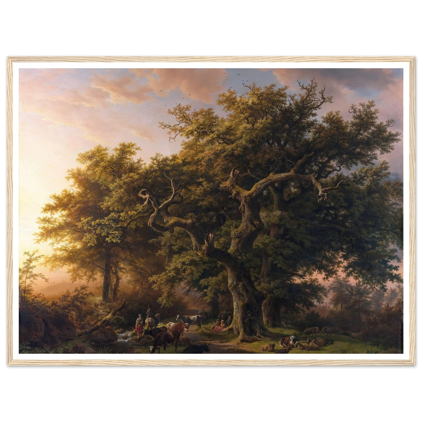 Forest Scene (1848) Art Print | Barend Cornelis Koekkoek - Framed Poster - 30x40 cm / 12x16″ - Black frame