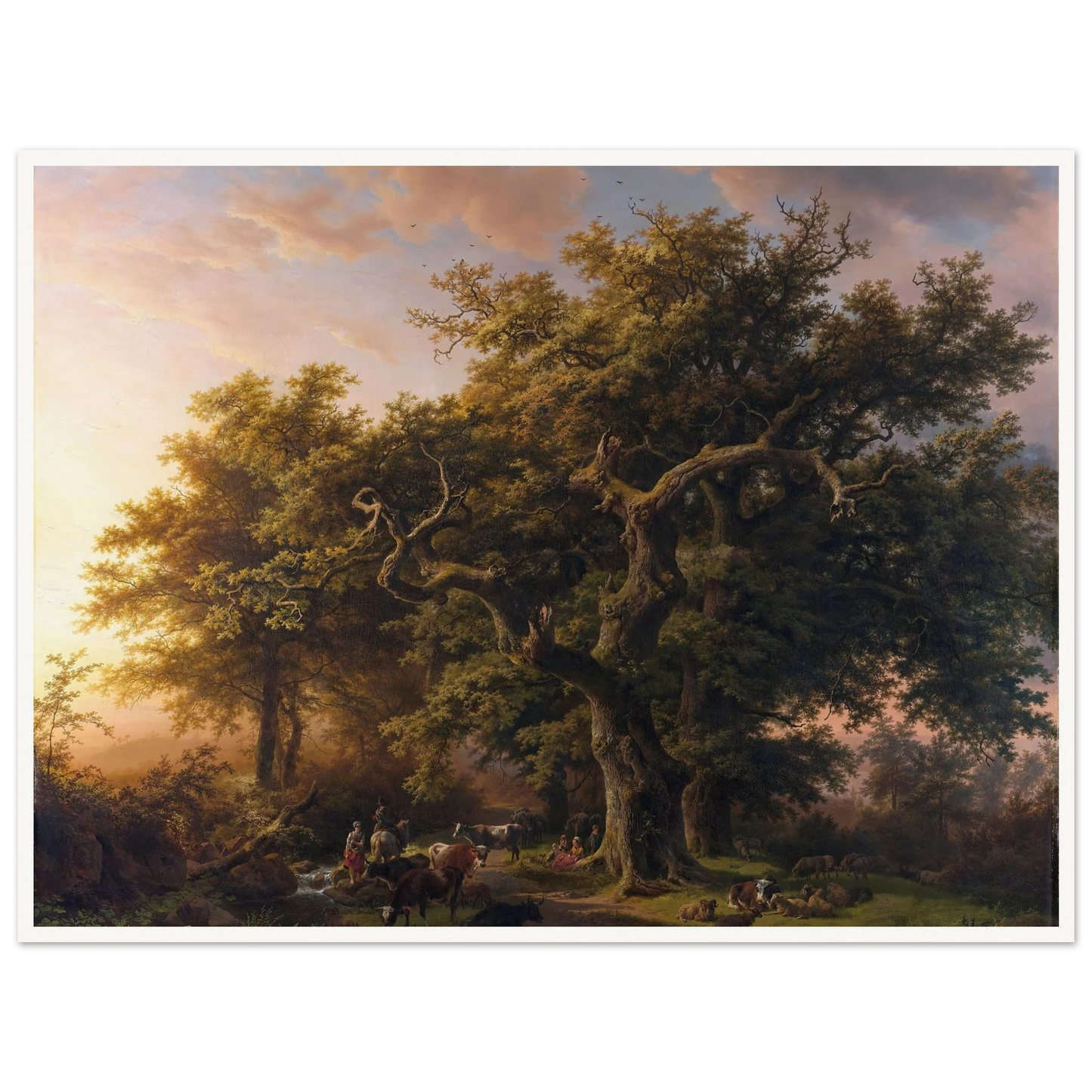 Forest Scene (1848) Art Print | Barend Cornelis Koekkoek - Framed Poster - 30x40 cm / 12x16″ - Black frame