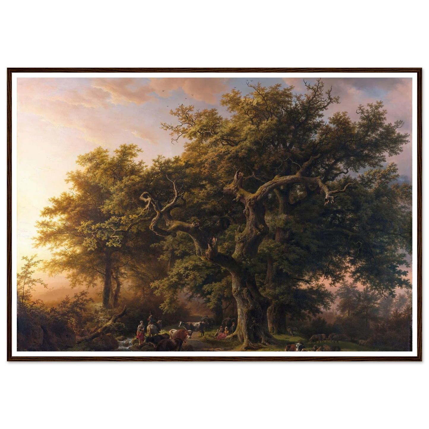Forest Scene (1848) Art Print | Barend Cornelis Koekkoek - Framed Poster - 30x40 cm / 12x16″ - Black frame