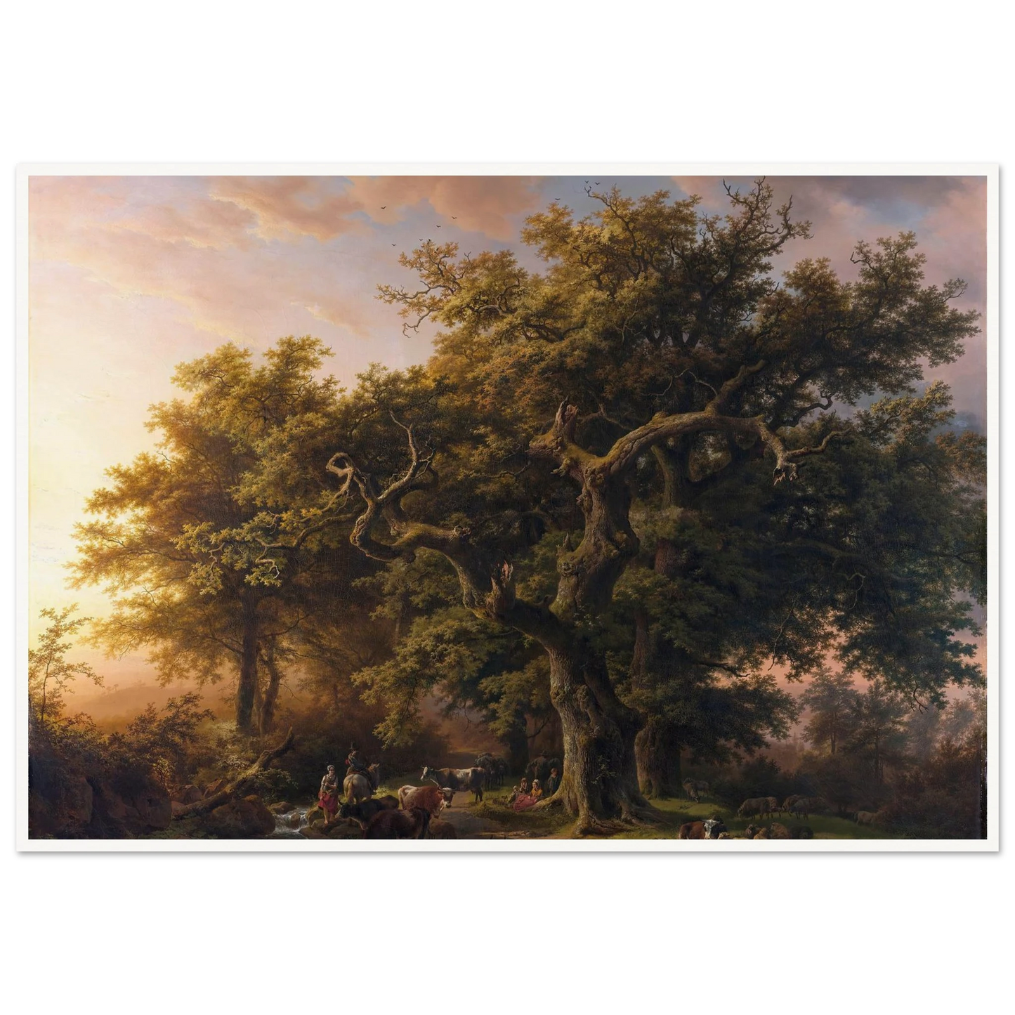 Forest Scene (1848) Art Print | Barend Cornelis Koekkoek - Framed Poster - 30x40 cm / 12x16″ - Black frame