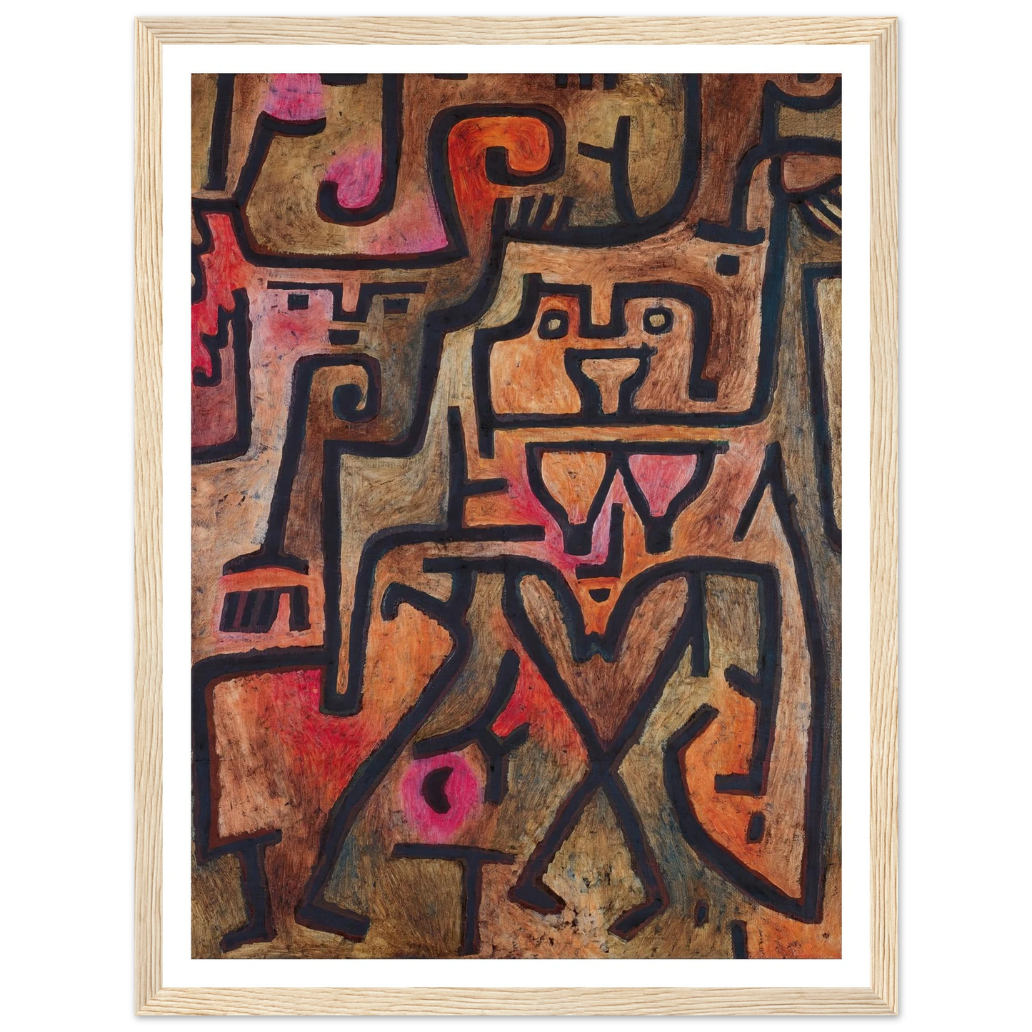 Forest Witches (1938) Art Print | Paul Klee - Framed Poster - 30x40 cm / 12x16″ - Black frame
