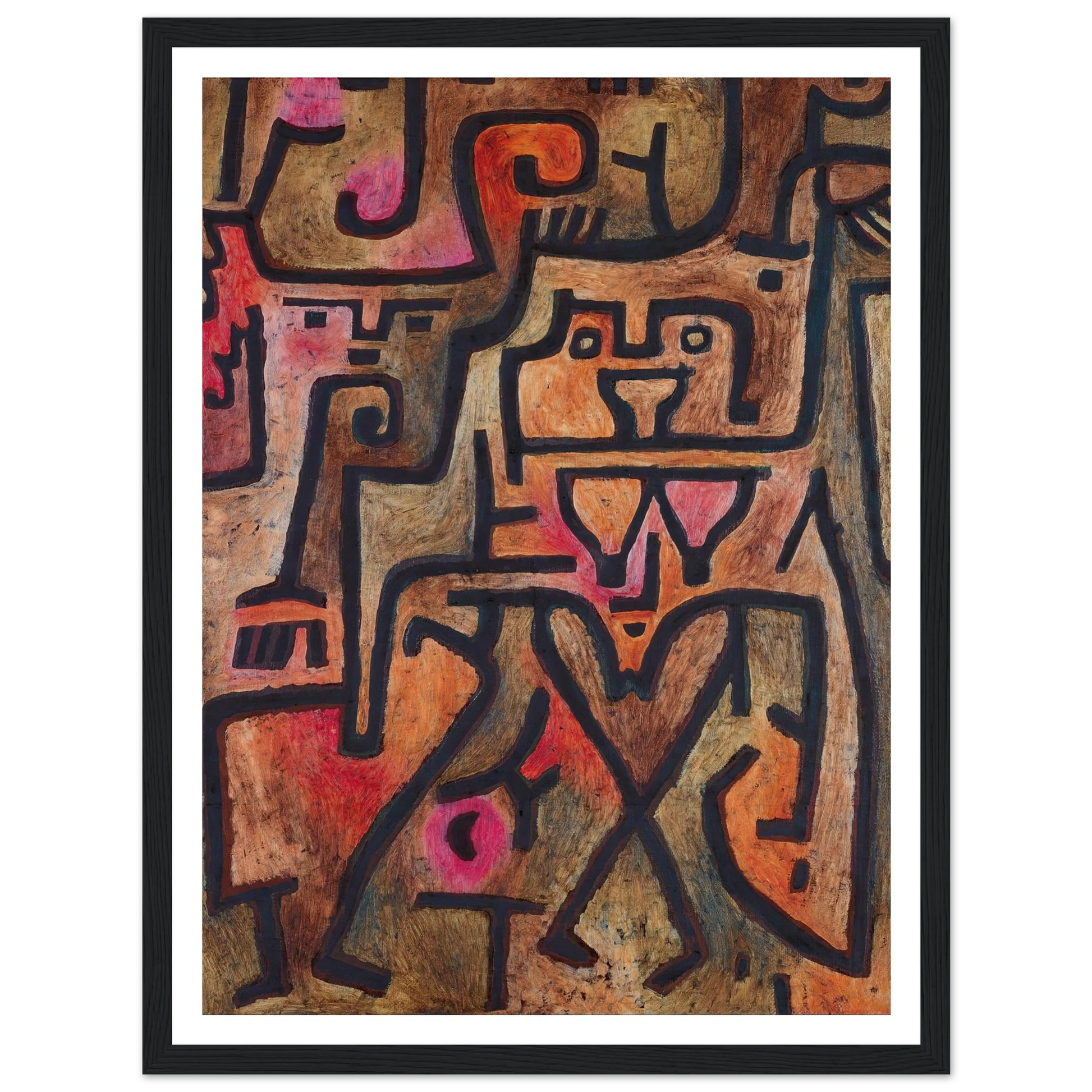 Forest Witches (1938) Art Print | Paul Klee - Framed Poster - 30x40 cm / 12x16″ - Black frame