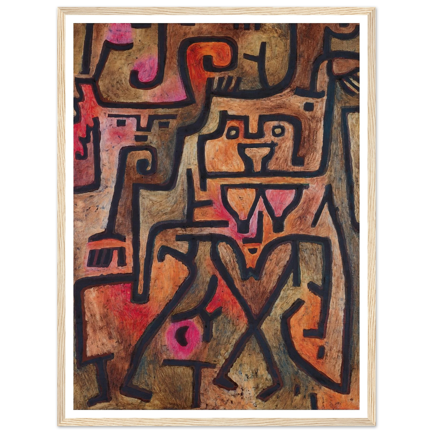 Forest Witches (1938) Art Print | Paul Klee - Framed Poster - 30x40 cm / 12x16″ - Black frame
