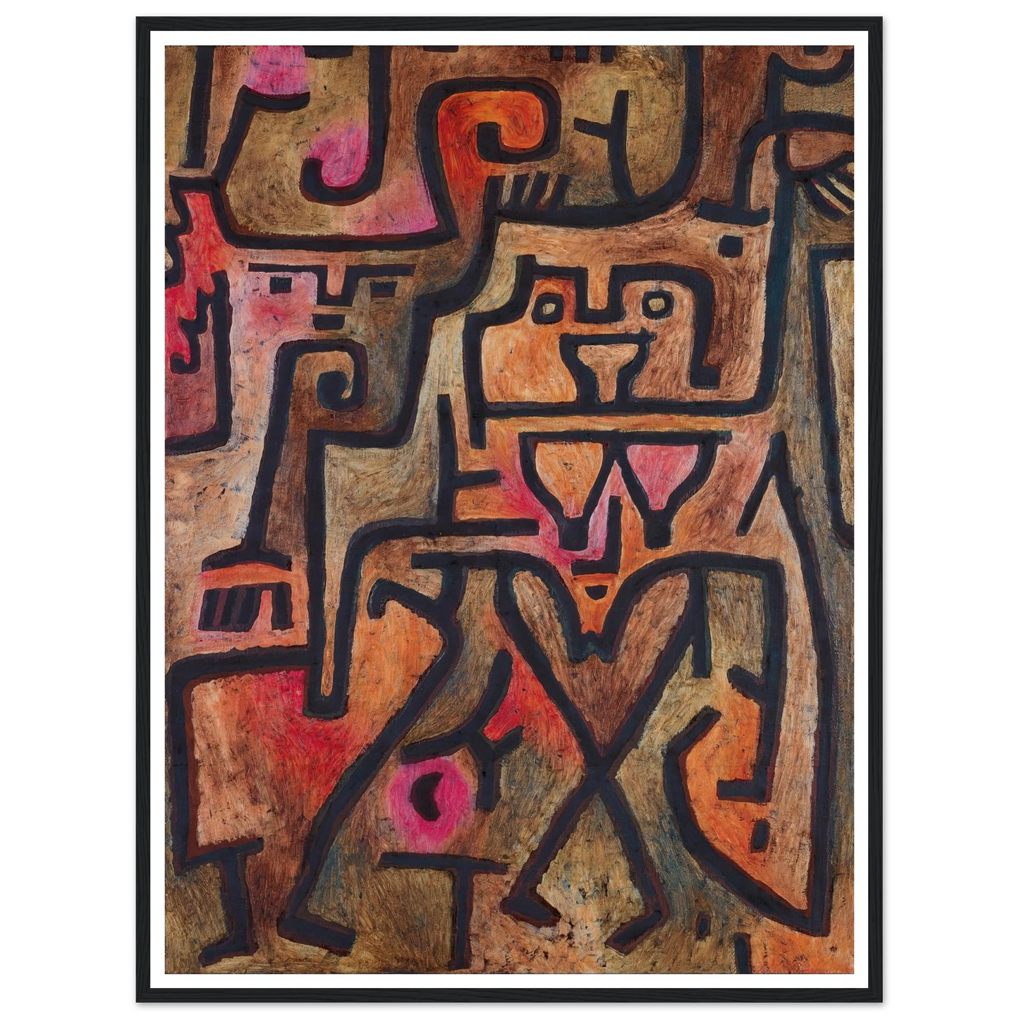 Forest Witches (1938) Art Print | Paul Klee - Framed Poster - 30x40 cm / 12x16″ - Black frame