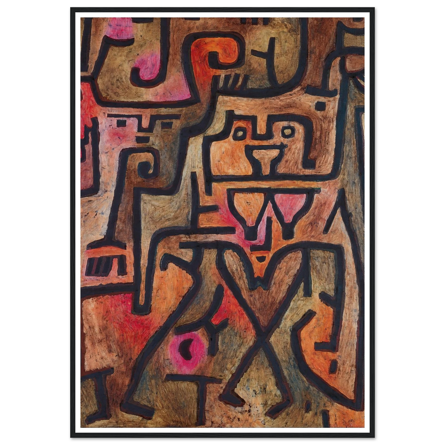 Forest Witches (1938) Art Print | Paul Klee - Framed Poster - 30x40 cm / 12x16″ - Black frame