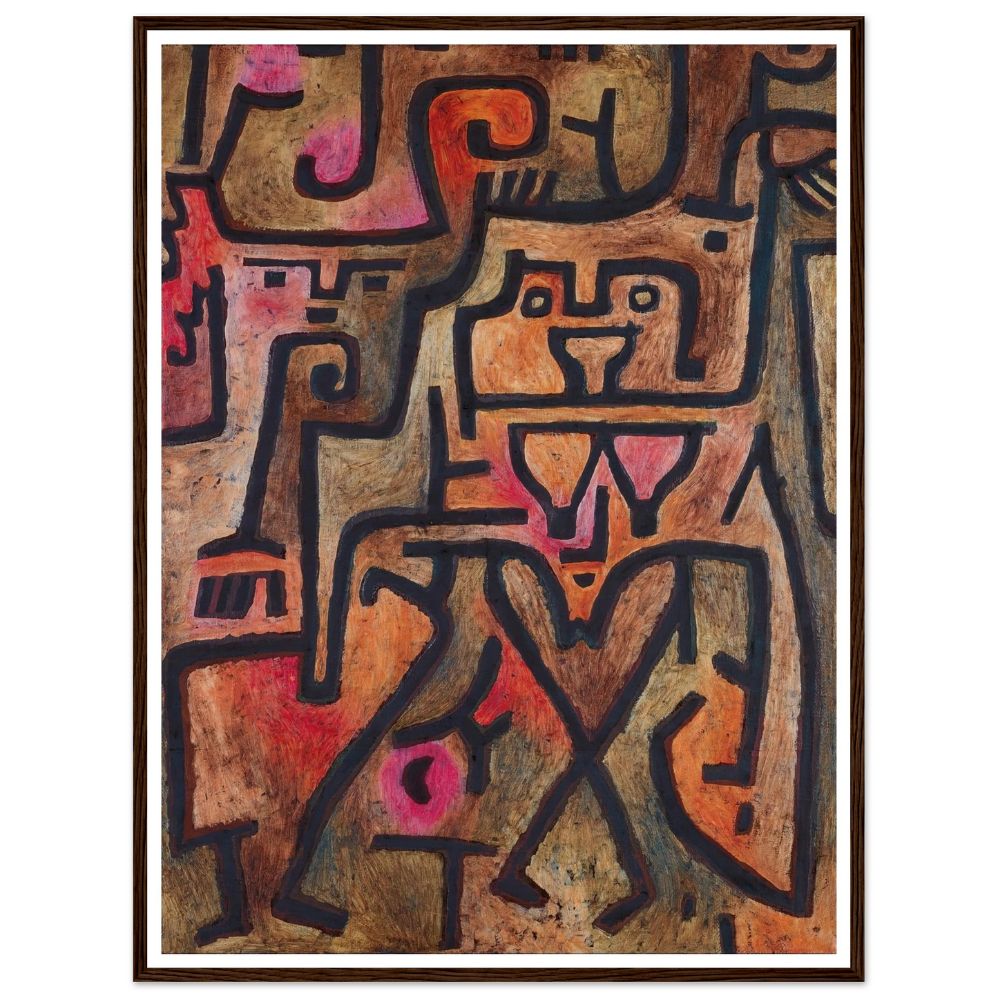 Forest Witches (1938) Art Print | Paul Klee - Framed Poster - 30x40 cm / 12x16″ - Black frame
