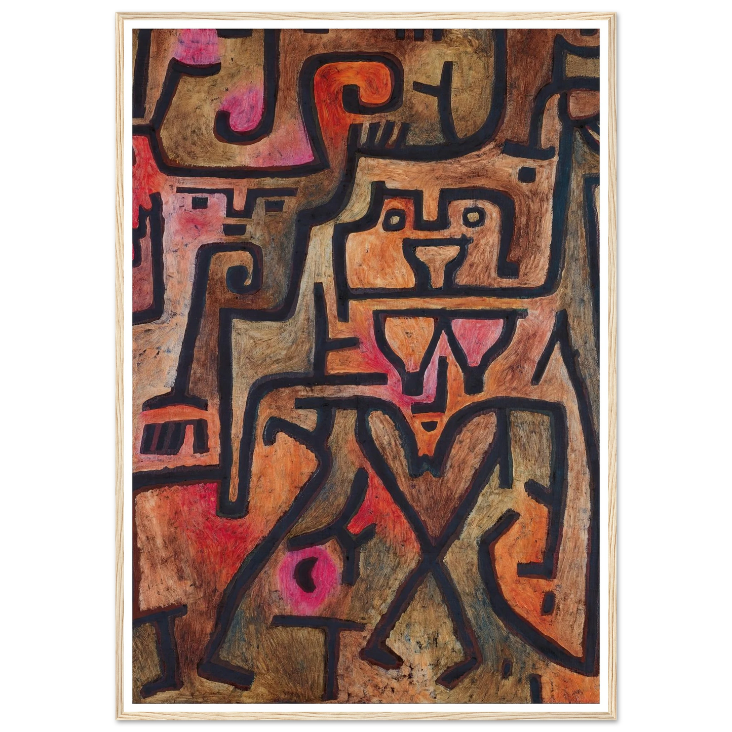 Forest Witches (1938) Art Print | Paul Klee - Framed Poster - 30x40 cm / 12x16″ - Black frame