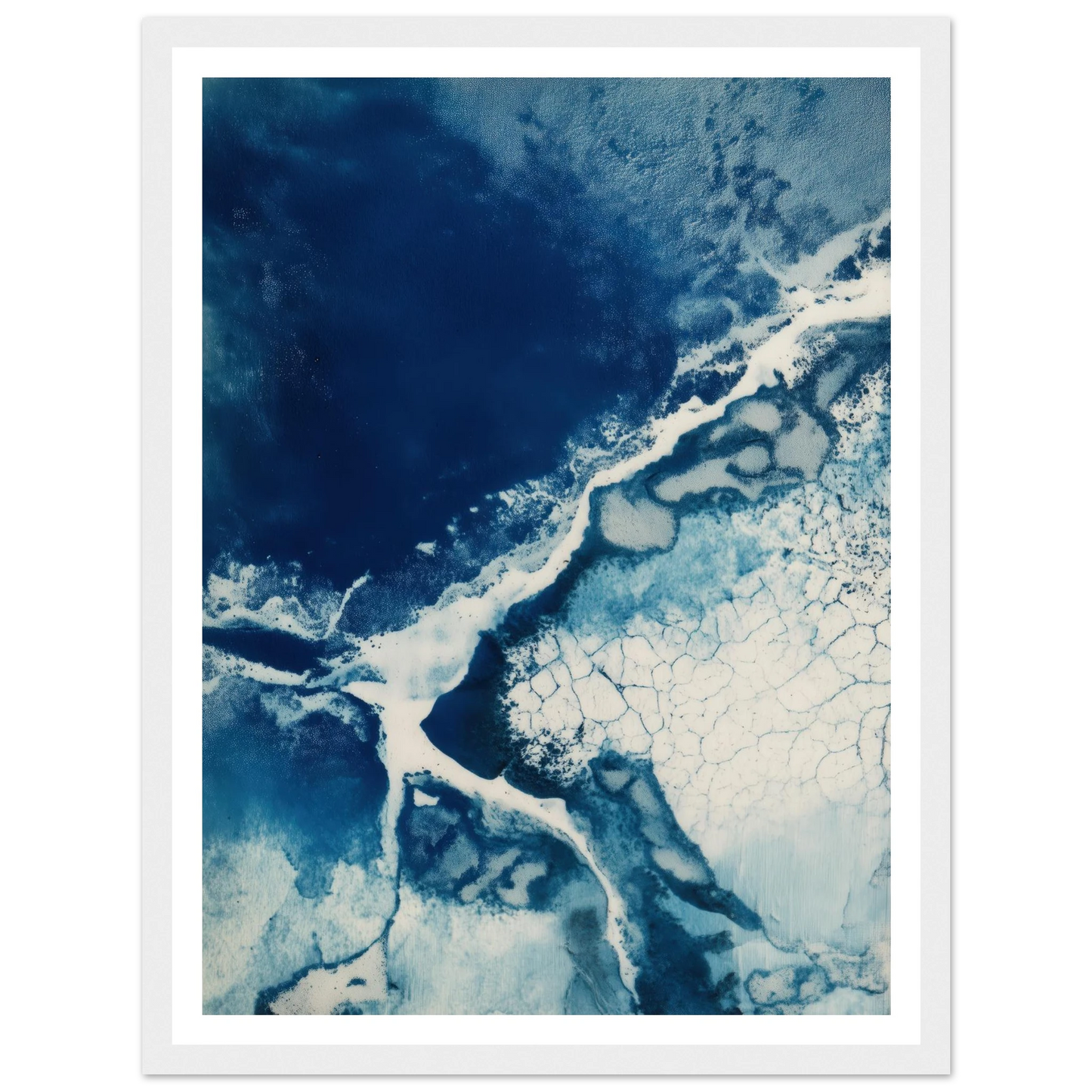 Fracture of Blue Ice - Framed Poster - 30x40 cm / 12x16″ - Black frame