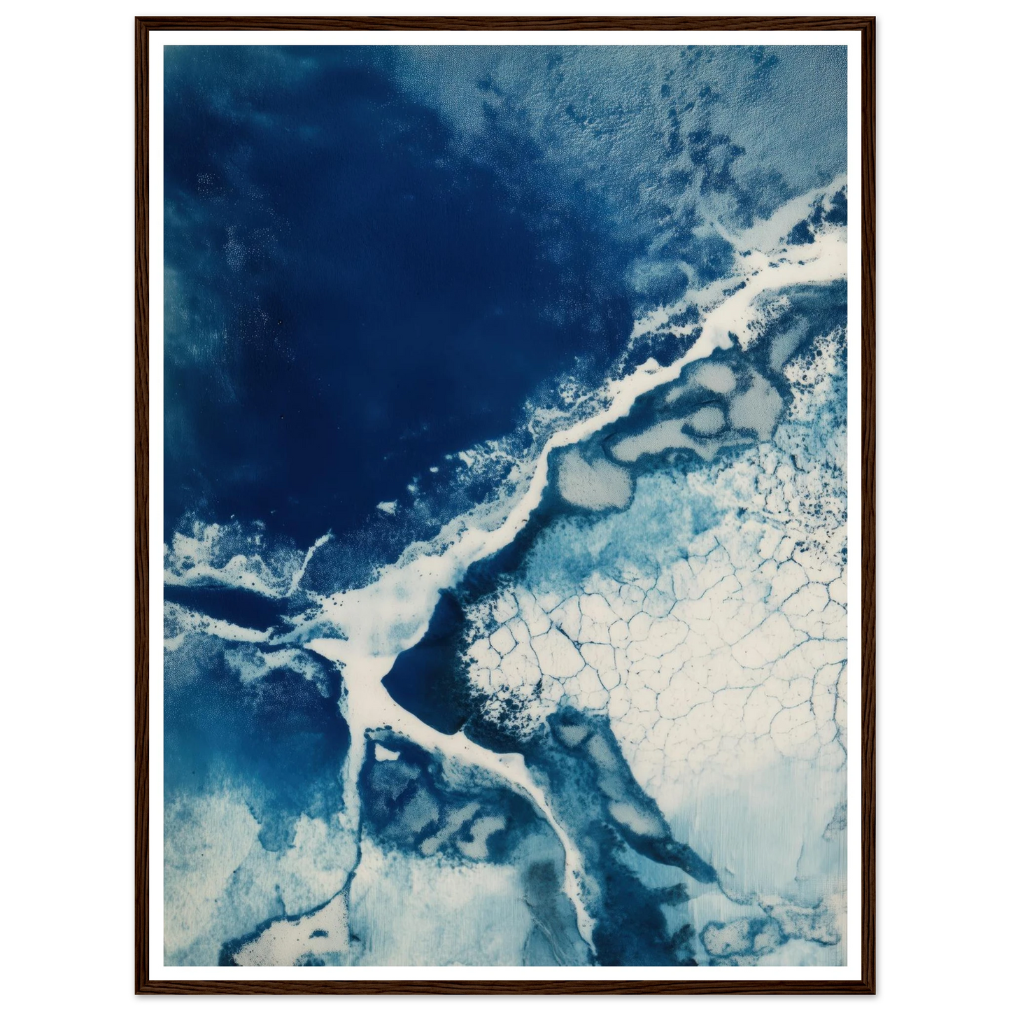 Fracture of Blue Ice - Framed Poster - 30x40 cm / 12x16″ - Black frame