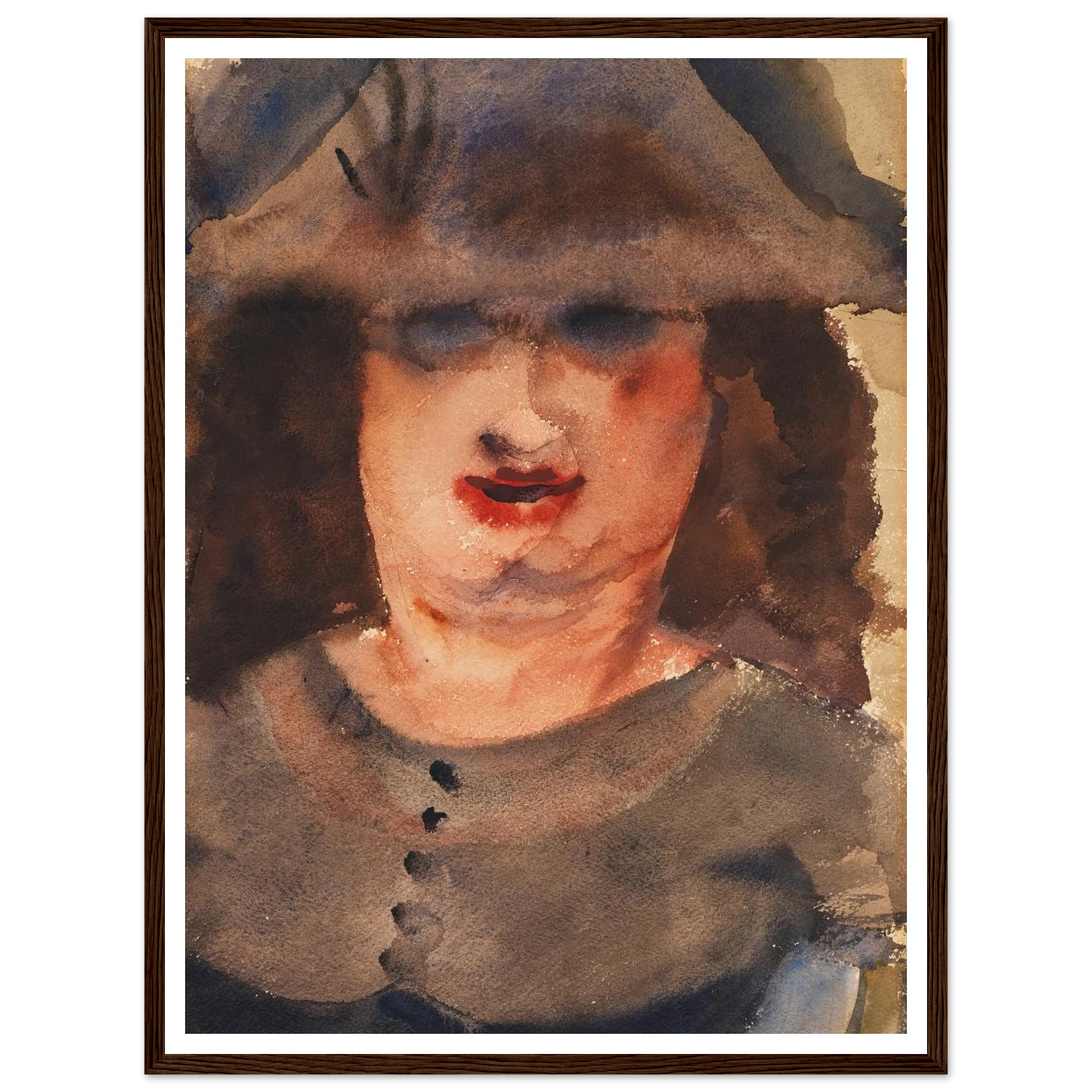 Frau (1925) Art Print | Paul Kleinschmidt - Framed Poster - 30x40 cm / 12x16″ - Black frame