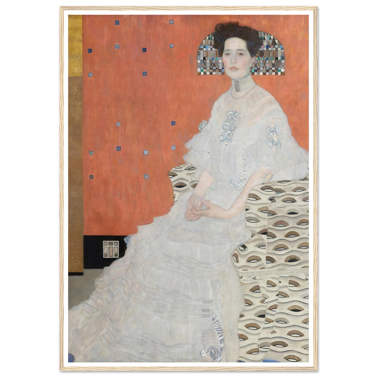 Fritza Riedler (1906) Art Print | Gustav Klimt - Framed Poster - 30x40 cm / 12x16″ - Black frame