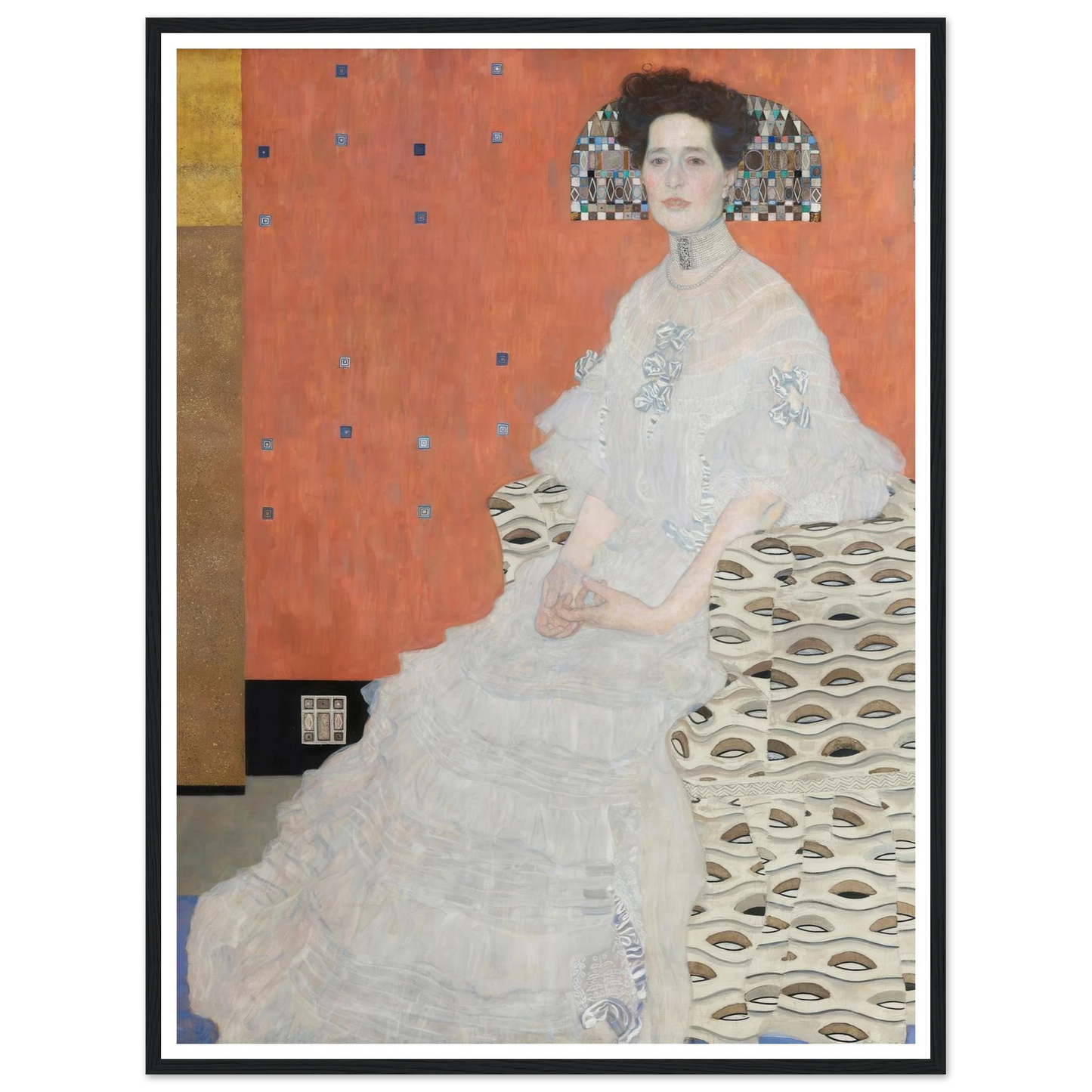 Fritza Riedler (1906) Art Print | Gustav Klimt - Framed Poster - 30x40 cm / 12x16″ - Black frame