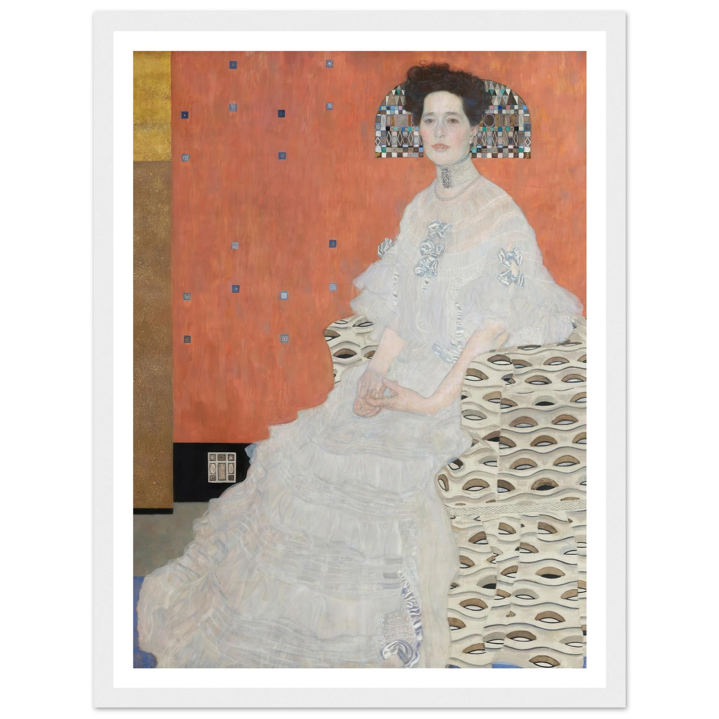 Fritza Riedler (1906) Art Print | Gustav Klimt - Framed Poster - 30x40 cm / 12x16″ - Black frame
