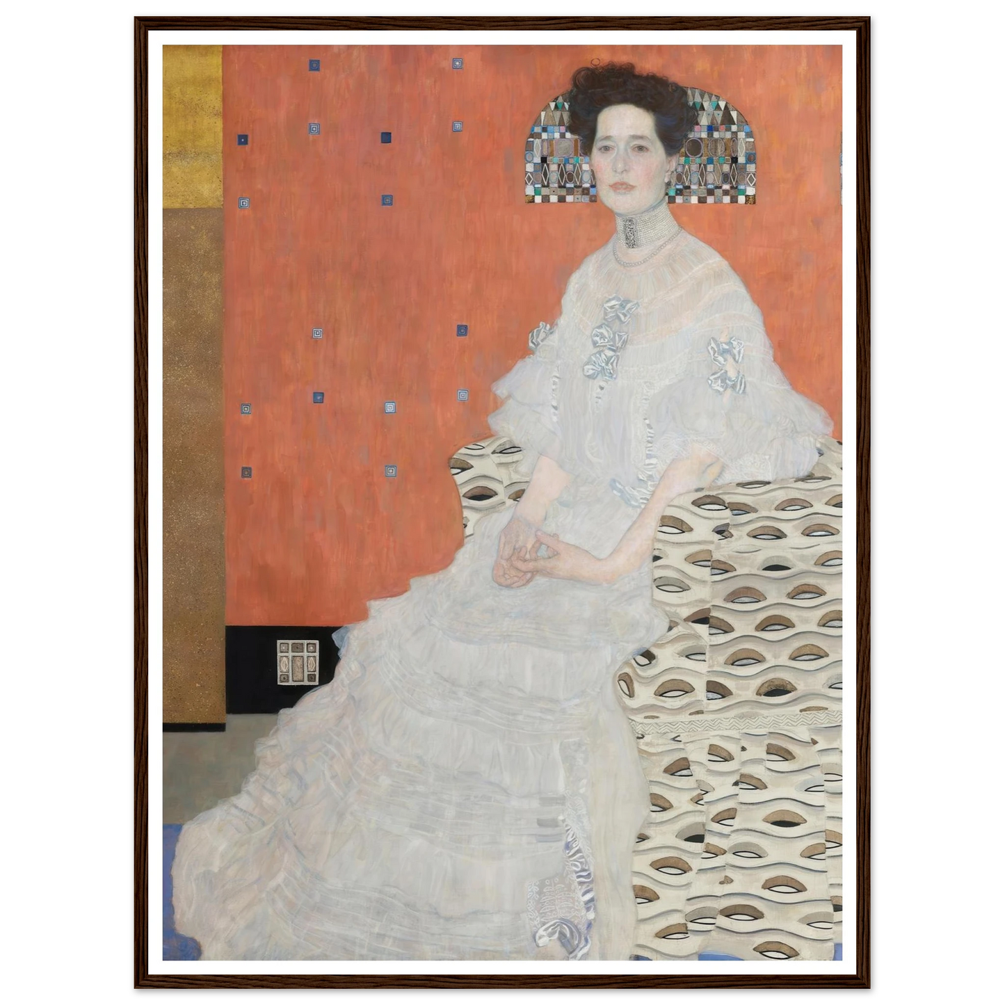 Fritza Riedler (1906) Art Print | Gustav Klimt - Framed Poster - 30x40 cm / 12x16″ - Black frame